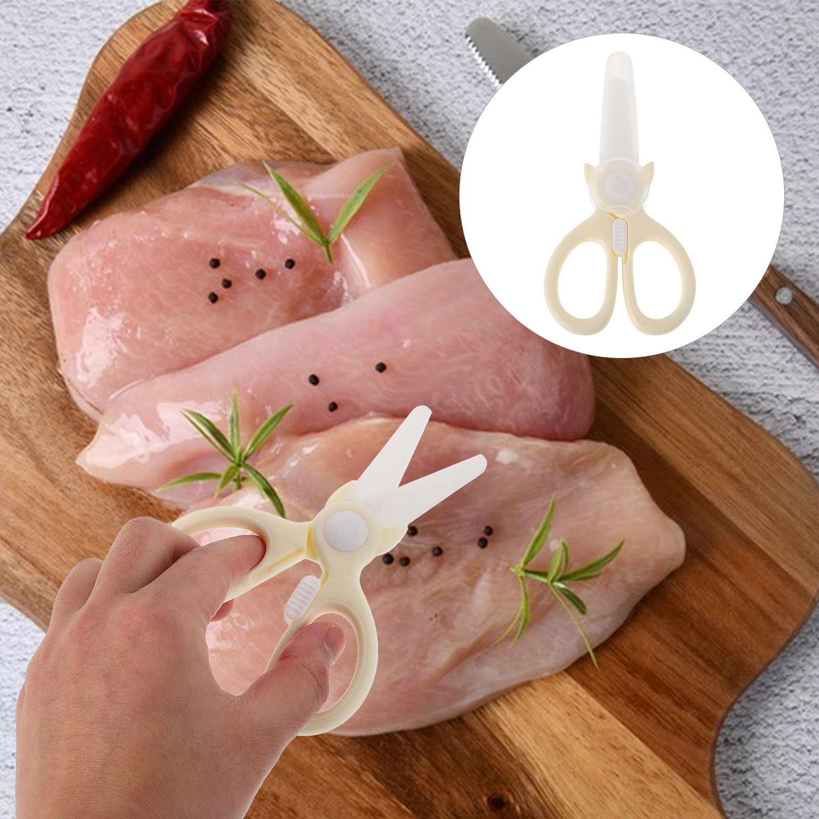 Easy Baby Food - Safe Ceramic Baby Food Cutter Scissors