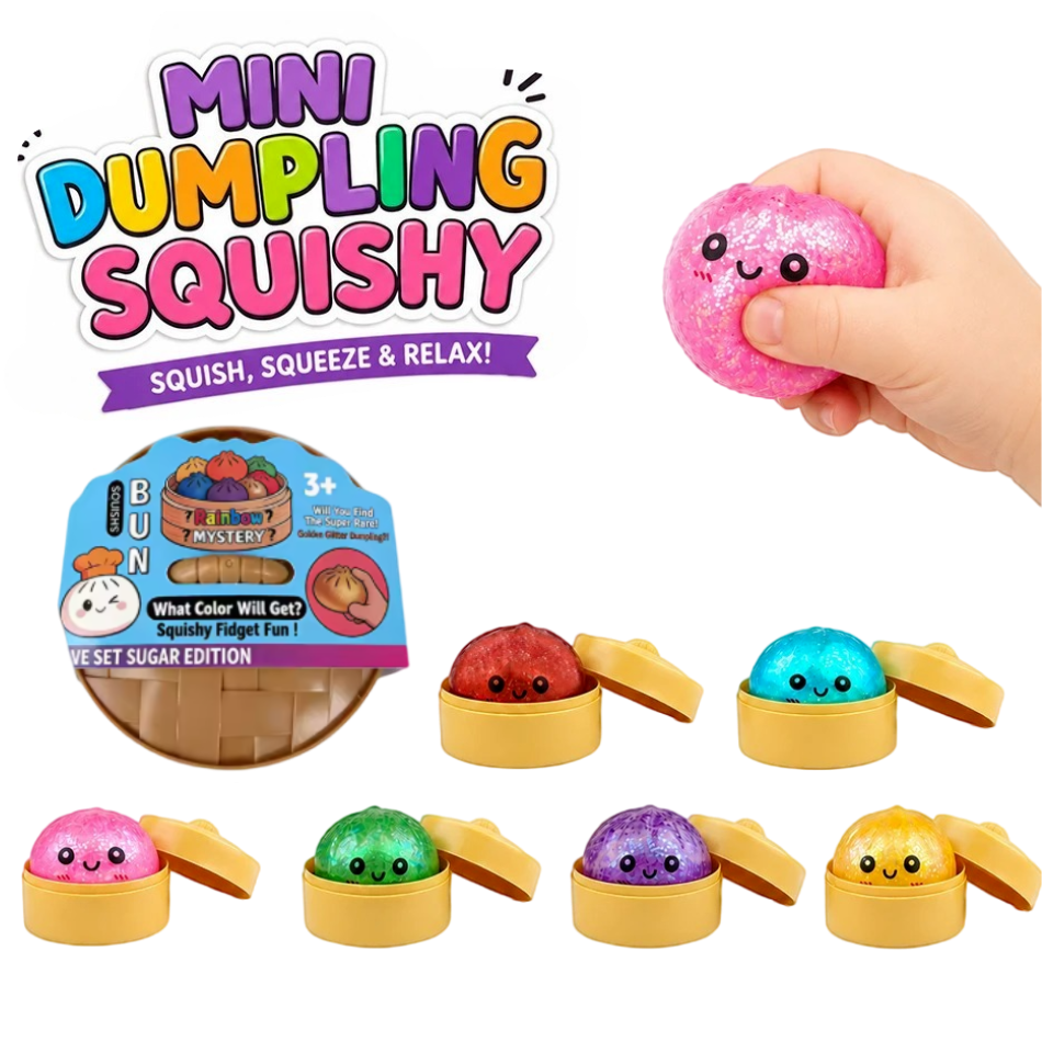 Baby Food Eat - Mini Squishy Dumplings 6PCS With Steamer