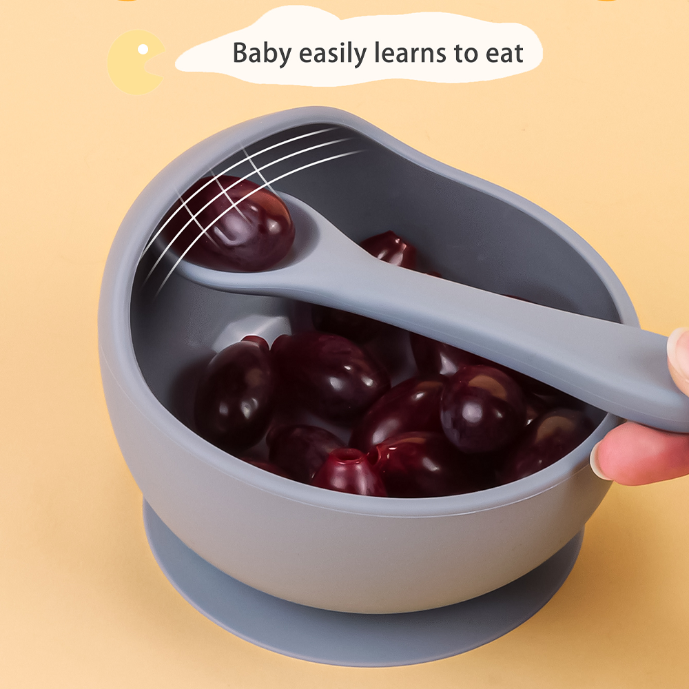 Baby Food Product - 2PC Silicone Sucker Bowl Feeding Tableware