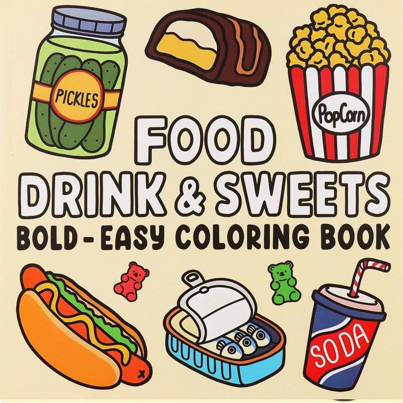Baby Food Flavors - Food Drinks Desserts Coloring Book for