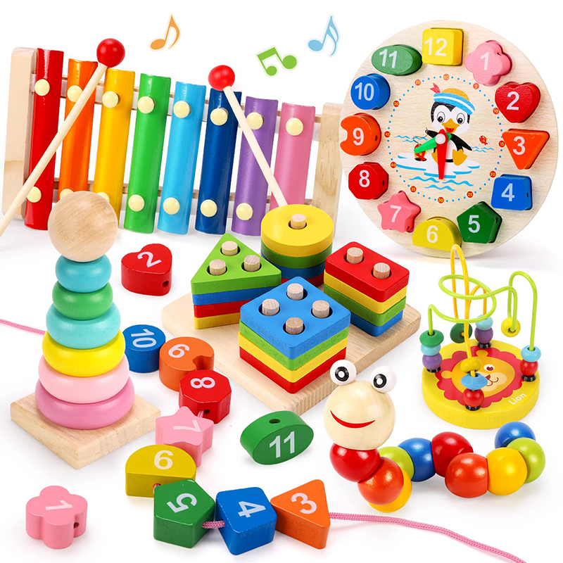 Baby Food Eat - 5-6pcs/set Montessori Wooden Toys for Babies