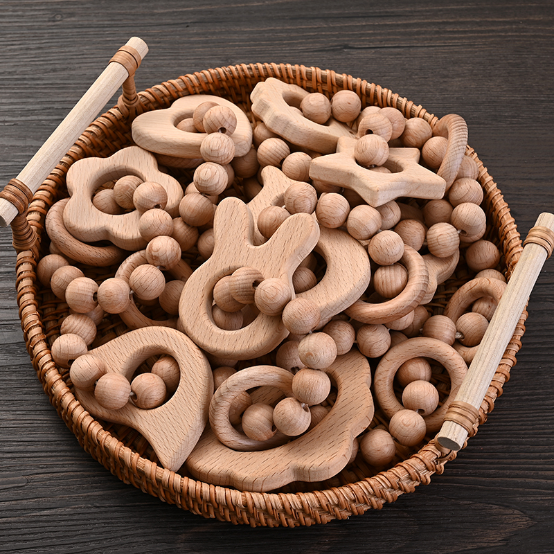 1Pcs Baby Wooden Teether Ring  - огляд і ціна Baby Food Product