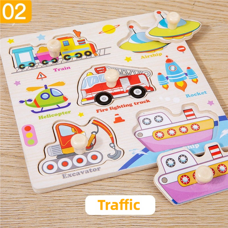 Montessori Wooden Puzzles Toys - огляд і ціна Baby Food Eat