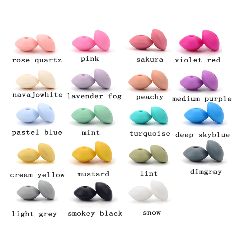 50Pcs 12mm Lentil Silicone Bea - огляд і ціна Baby Food Product