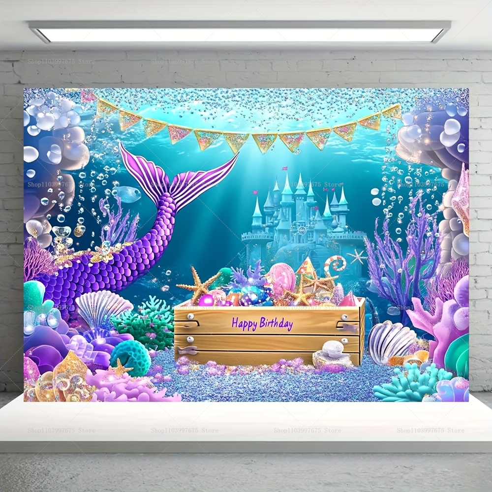 Mermaid Party Backdrops Childr - огляд і ціна Baby Food Flavors