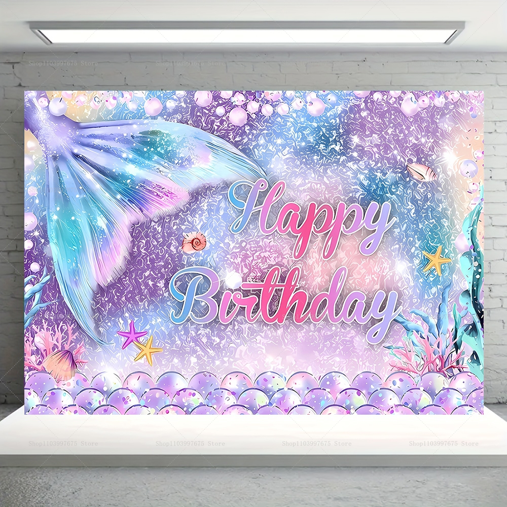 Mermaid Party Backdrops Childr - огляд і ціна Baby Food Flavors