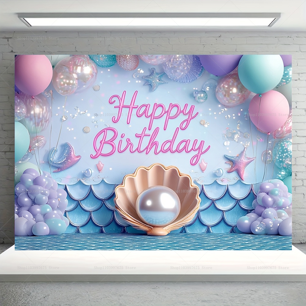 Mermaid Party Backdrops Childr - огляд і ціна Baby Food Flavors