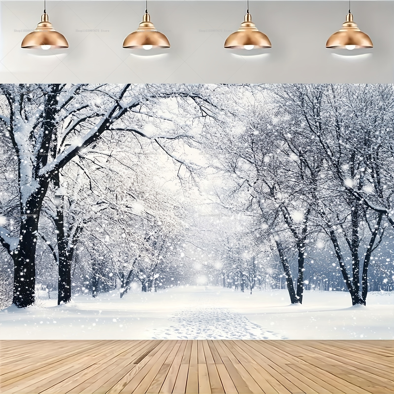 Snowy Forest Christmas Backdro - огляд і ціна Baby Food Flavors