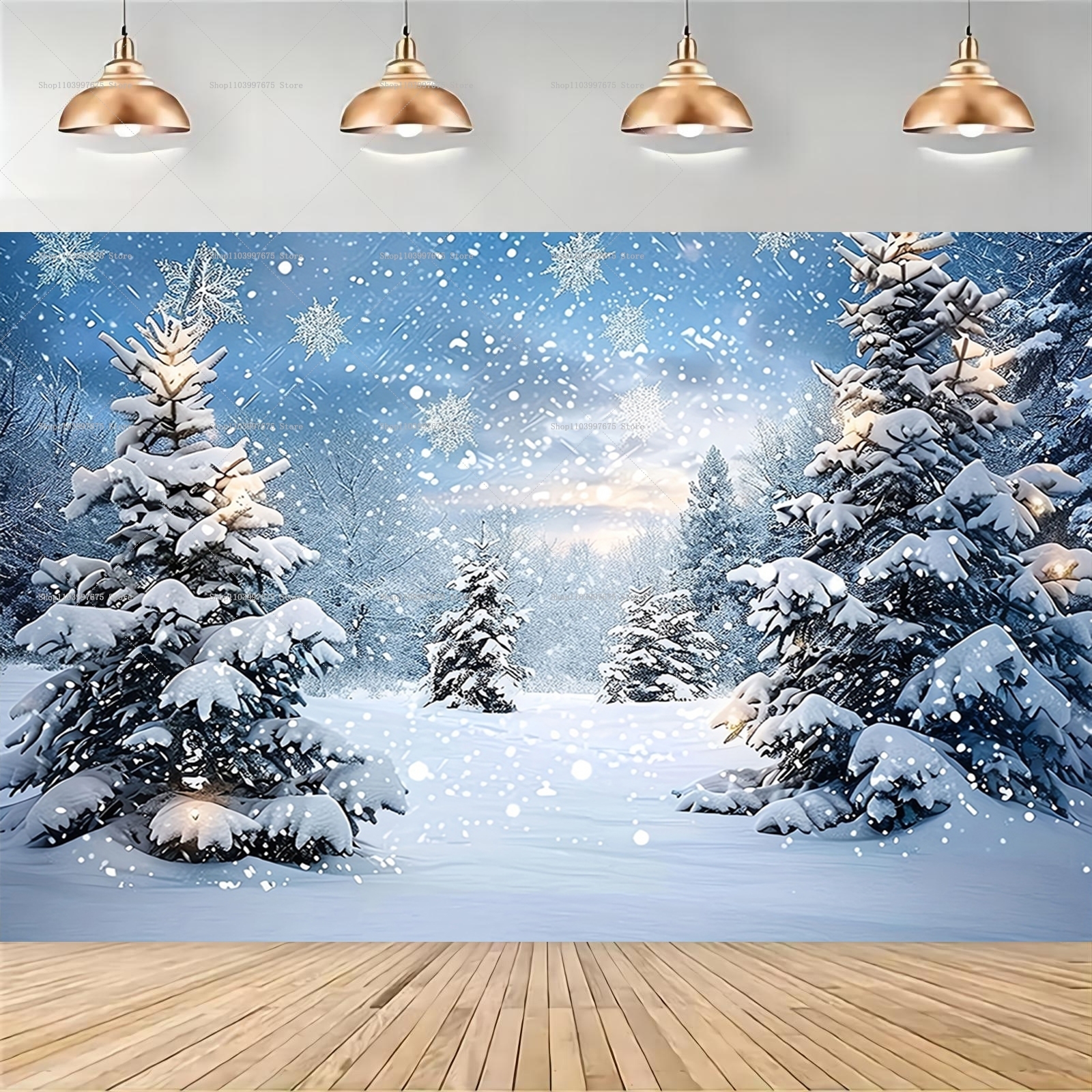 Snowy Forest Christmas Backdro - огляд і ціна Baby Food Flavors