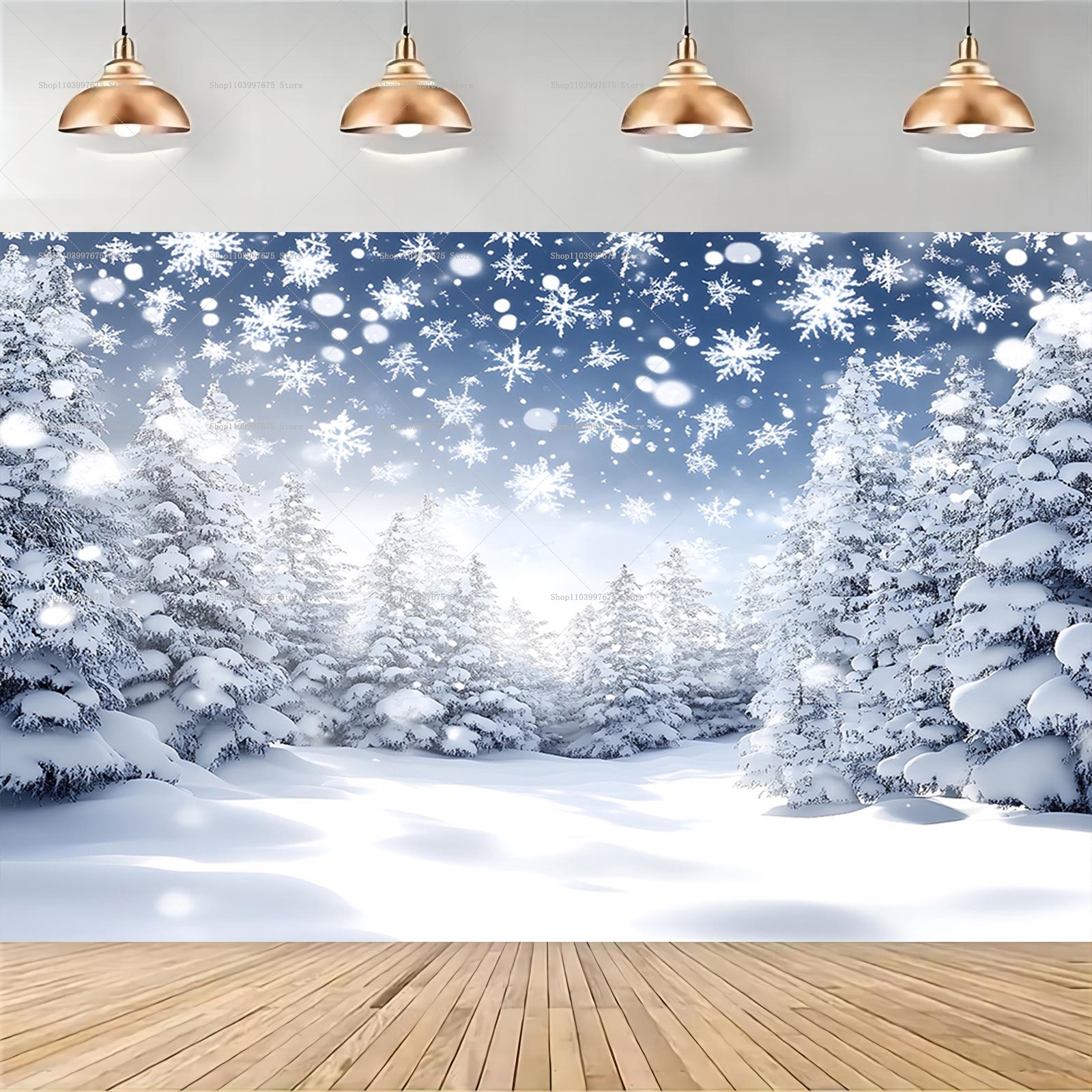 Snowy Forest Christmas Backdro - огляд і ціна Baby Food Flavors