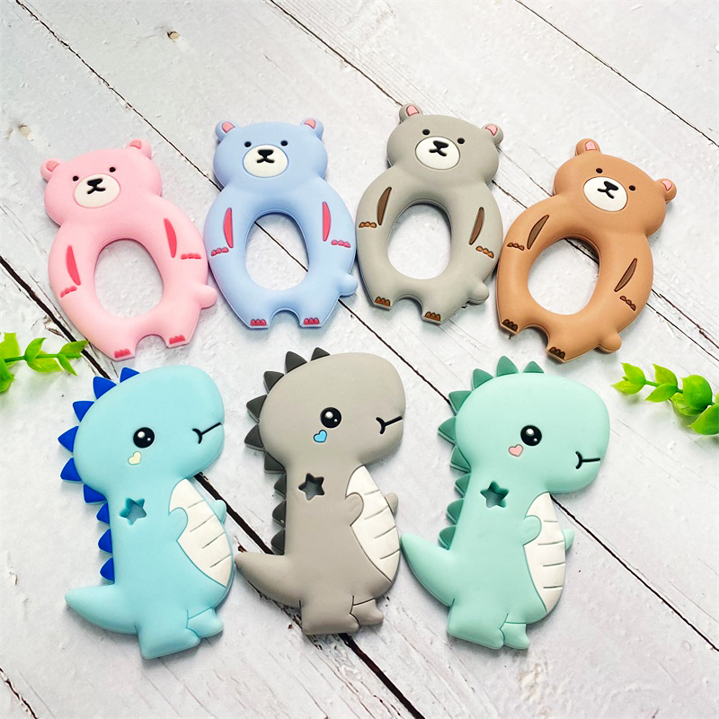 1pcs Silicone Dinosaur Teether - огляд і ціна Baby Food Product