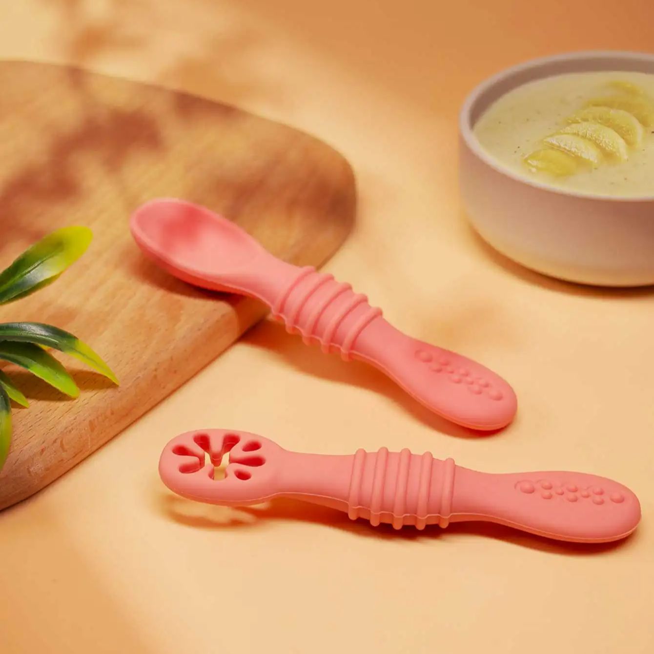 2Pcs Baby Silicone Sticky Spoo - огляд і ціна Baby Food Product